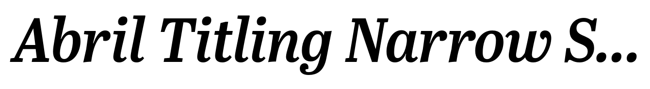 Abril Titling Narrow SemiBold Italic